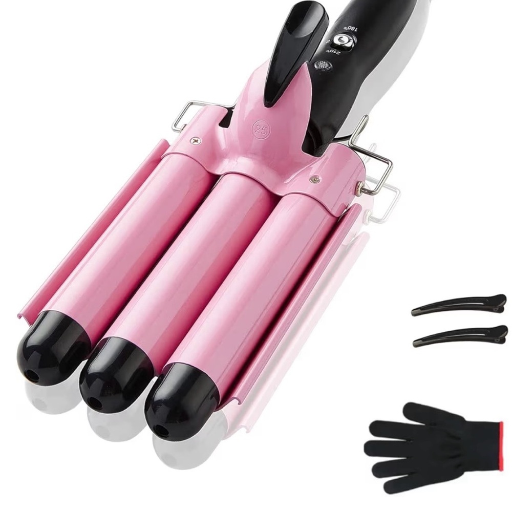 Pink Triple Barrel Hair Waver
